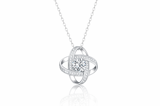 Elegant Moissanite Pendant Necklace – 925 Sterling Silver