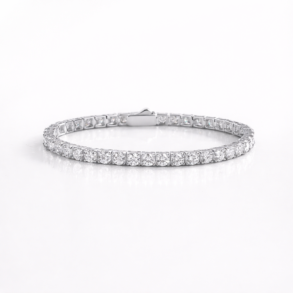 Luxury Moissanite Tennis Bracelet – 925 Sterling Silver